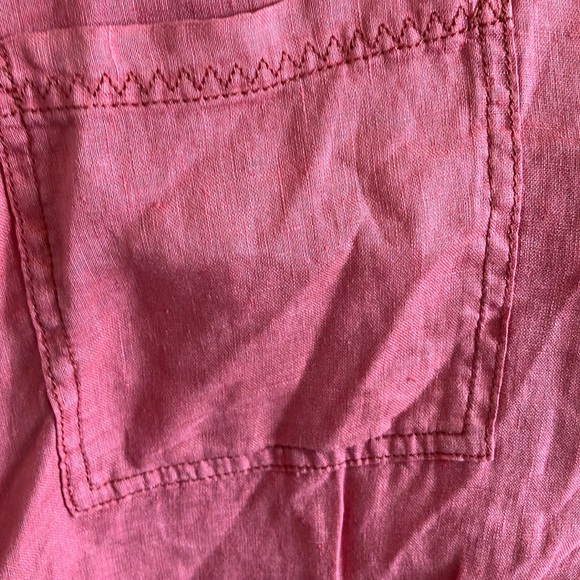 Pilcro Anthropologie linen short sleeve button down shirt size Medium - Picture 7 of 8